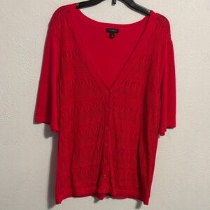 Talbots Vibrant Red Knit Top